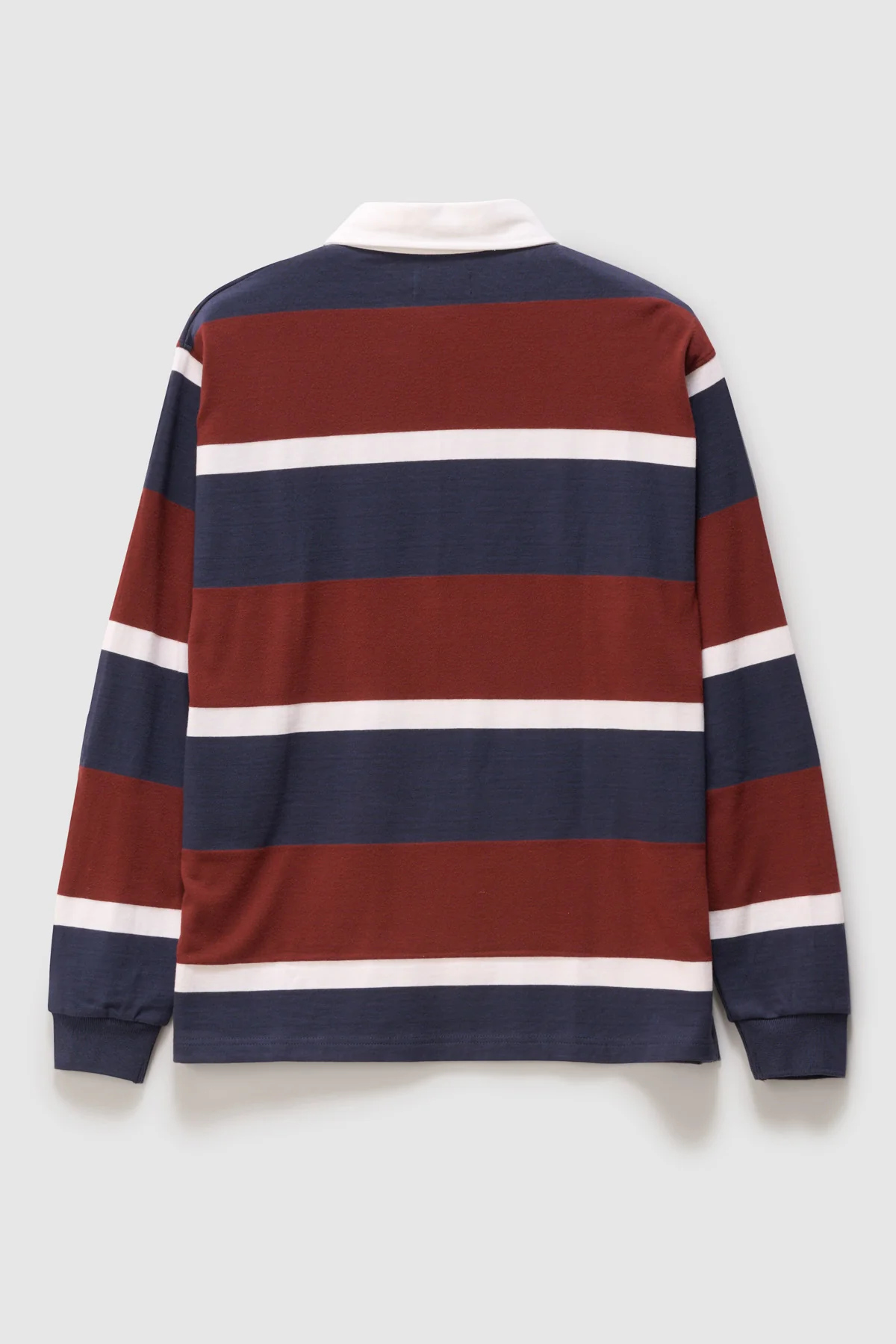 XL STRIPE RUGBY TOP - BURGUNDY - Image 4